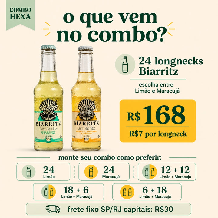 Combo Hexa Biarritz — 24 Longnecks 🇧🇷