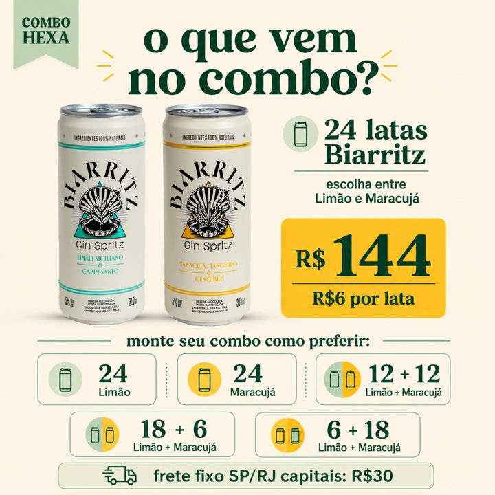 Combo Hexa Biarritz — 24 Latas 🇧🇷