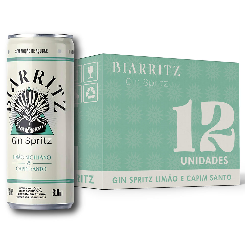 🍋 Limão Siciliano & Capim-Santo – Pack 6 Latas Biarritz Spirit