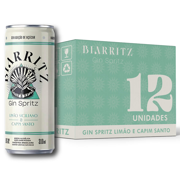 🍋 Limão Siciliano & Capim-Santo – Pack 6 Latas Biarritz Spirit
