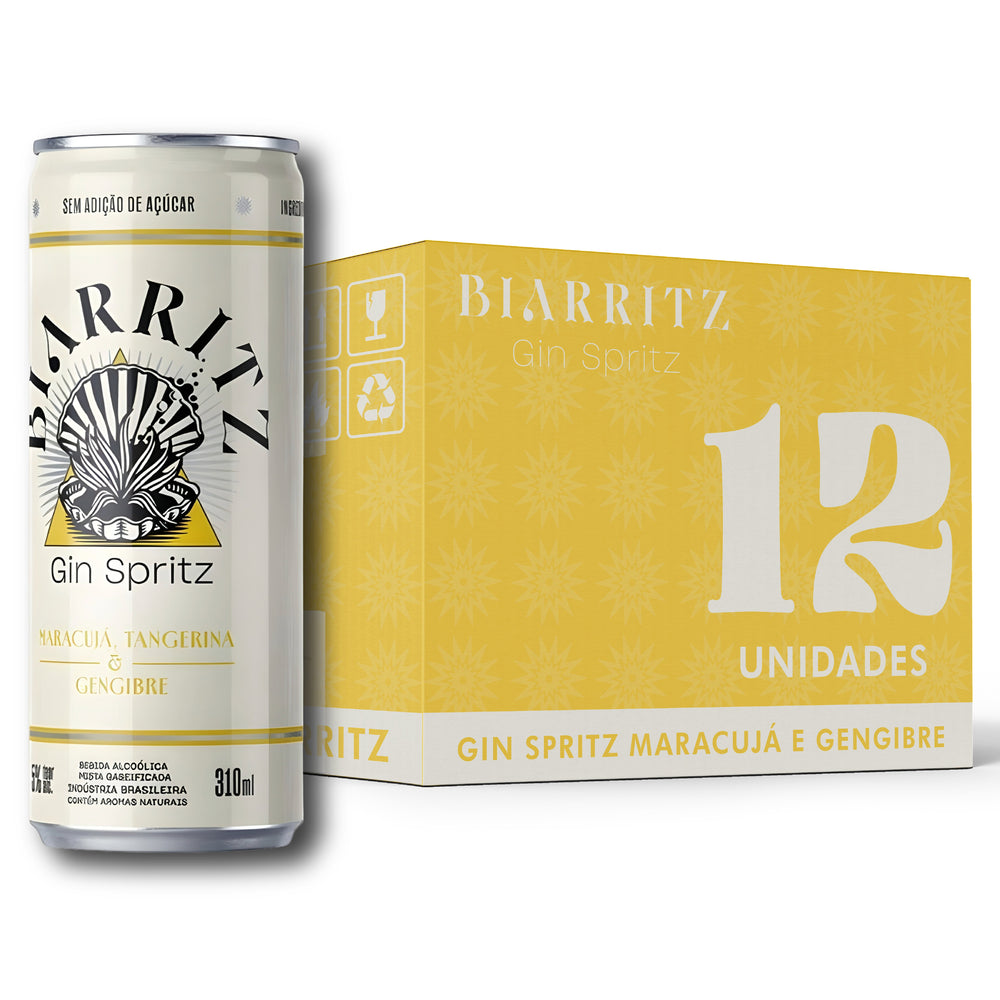 🍊 Maracujá, Tangerina & Gengibre – Pack 6 Latas Biarritz Spirit
